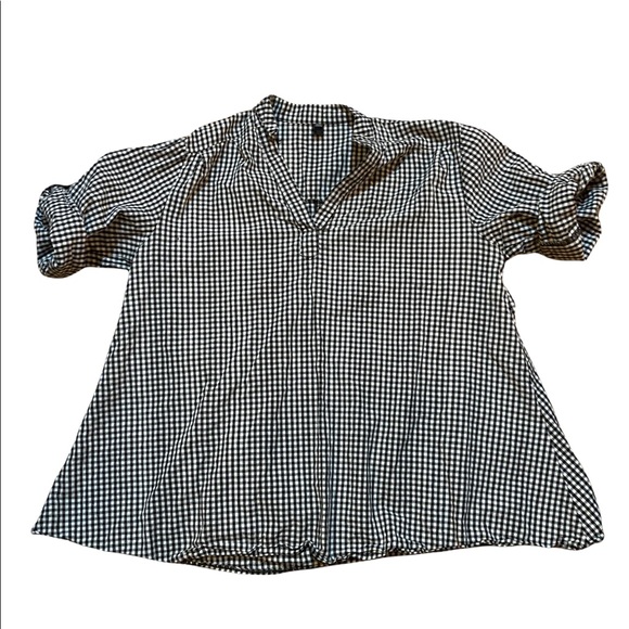 Black and white checkered blouse XXXL - Picture 4 of 5